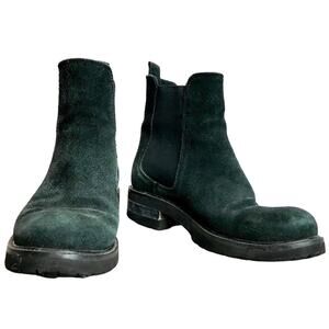 La Canadienne Teal Blue Green Suede Leather Conner Chelsea Ankle Boots Booties 6